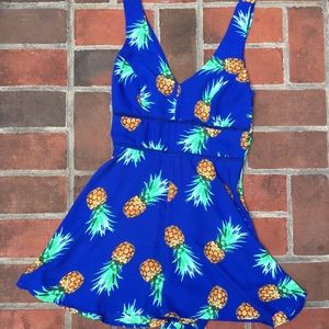 Adorable Royal Blue Pineapple Romper